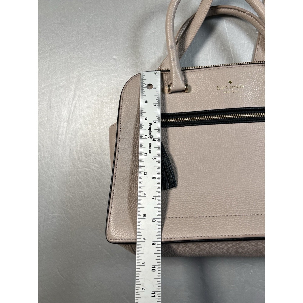 Kate Spade Kalen WKRU4074 Beige Pebbled Leather Satchel With Tassel Detail - Picture 11 of 11
